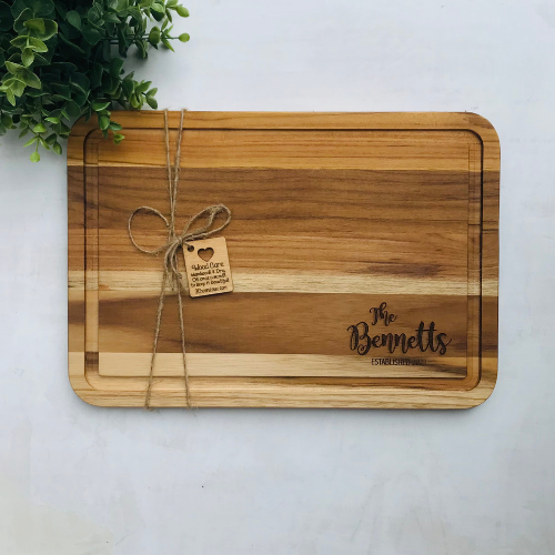 Beautiful Teak Charcuterie Board - Small Design