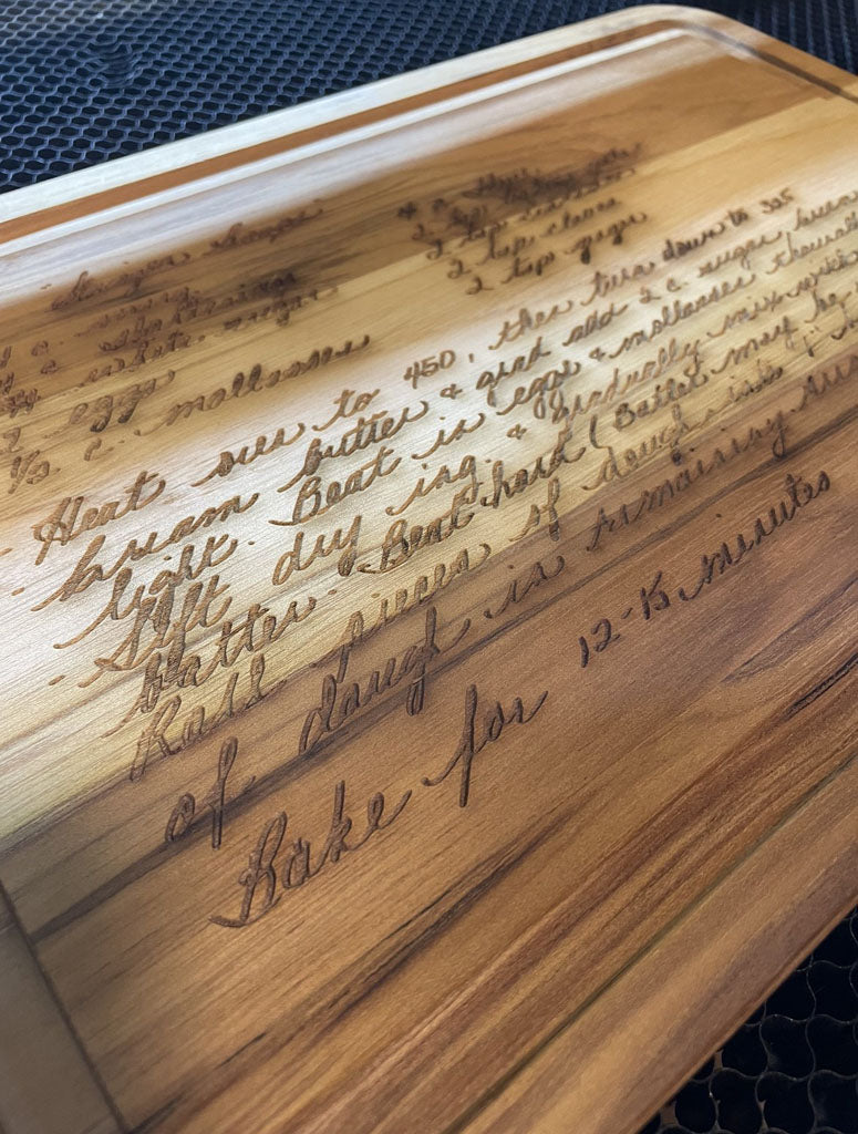 Recipe Engraved Teak Board