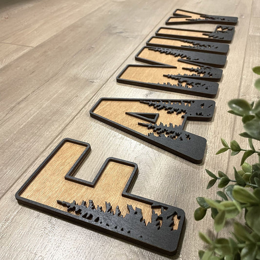 Large Tall Timbers Lettering