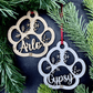Christmas Ornament - Dog Paw Personalized