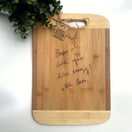 Recipe Bamboo Wood Board - Design in centre